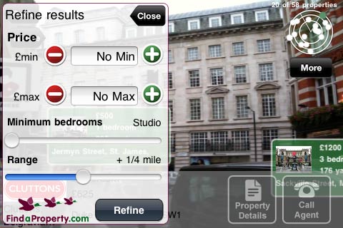 augmented app from findaproperty